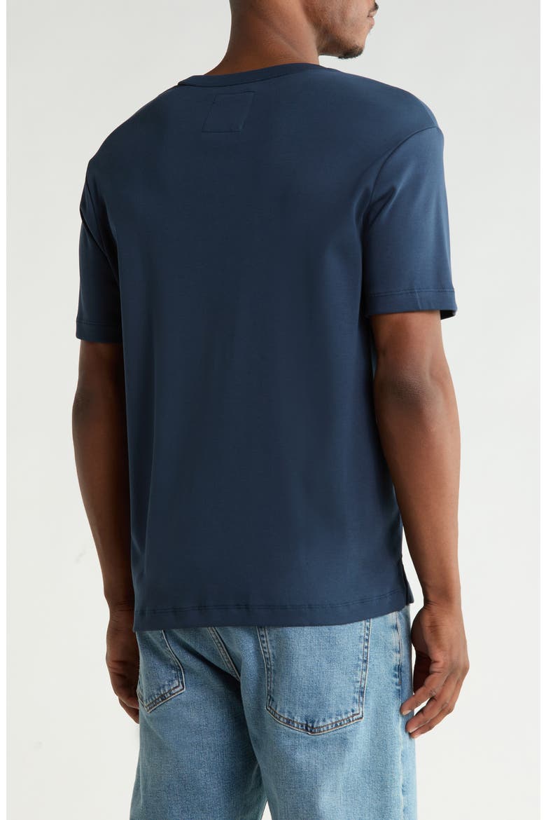Mercerized Cotton T-Shirt, Alternate, color, DEEP BLUE