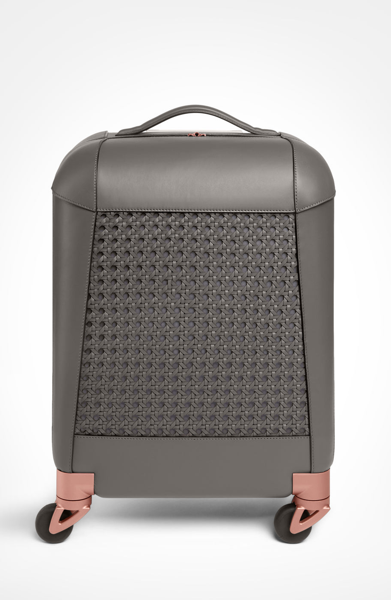 Aviteur Calfskin Lucite Handle Carry-on 19 Luggage in Elephant Grey