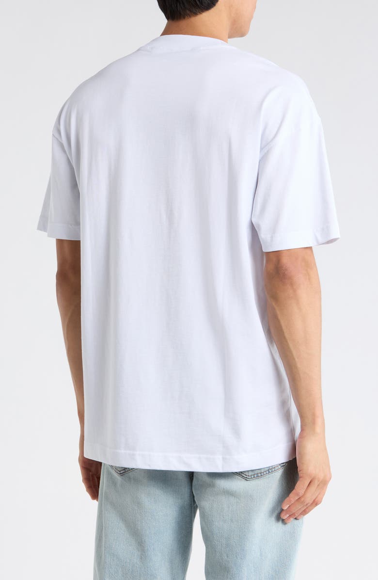 Palm Angels Logo Graphic T-Shirt, Alternate, color, White Black