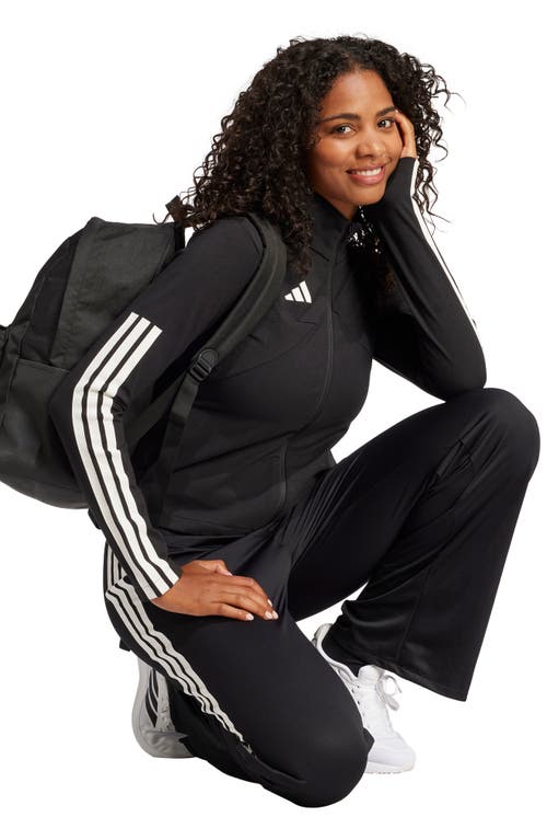 Adidas Originals Adidas Iconic 3-stripes Flared Sweatpants In Black/white