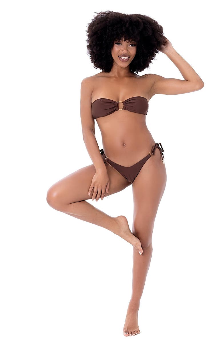 Dai Moda Women's Mila Two-Piece Bikini, Alternate, color, Chocolate
