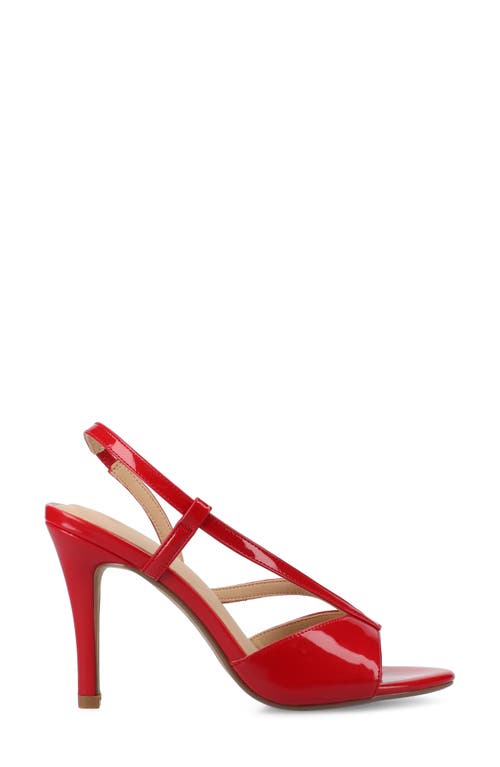 Journee Collection Varra Slingback Sandal In Red Patent