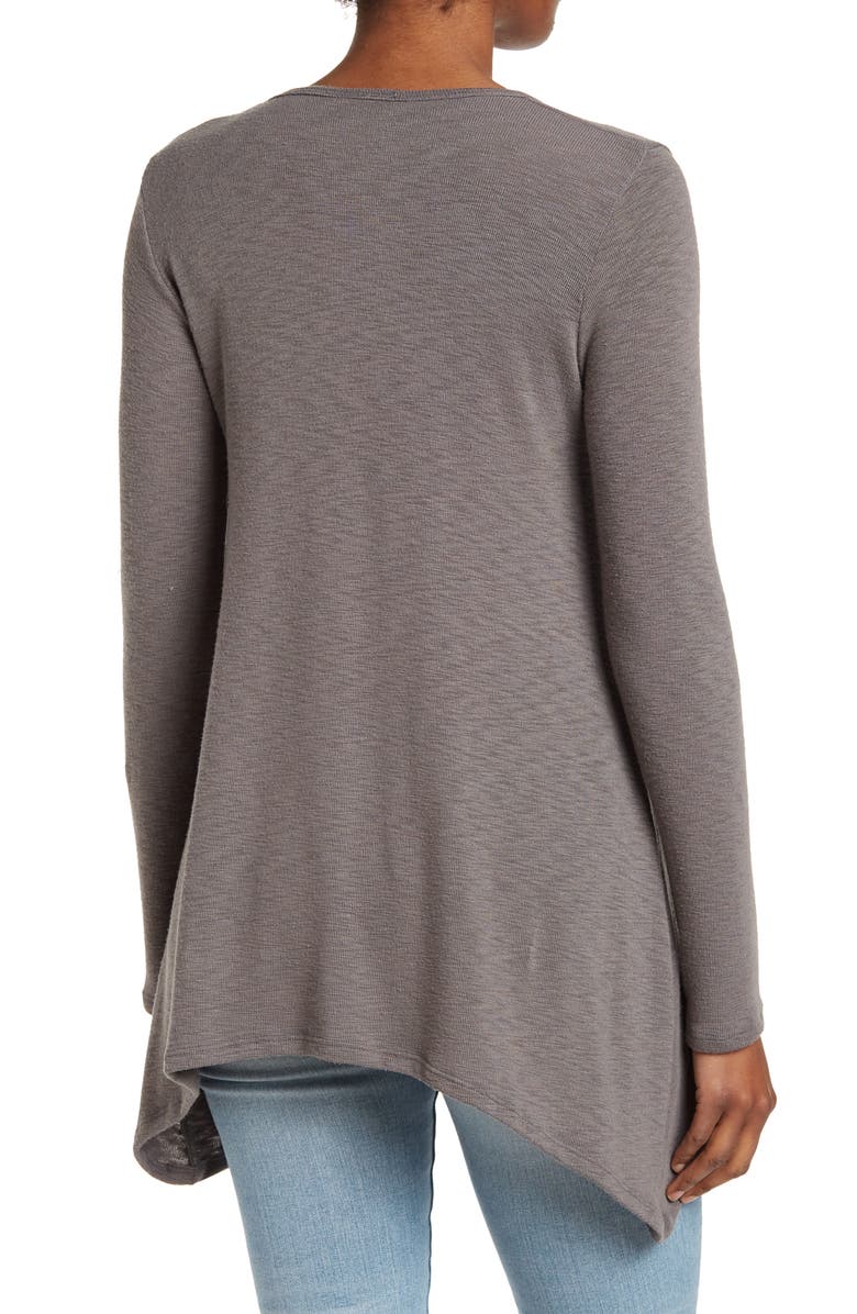 GO COUTURE Asymmetrical Swing Sweater, Alternate, color, Ultimate Gray