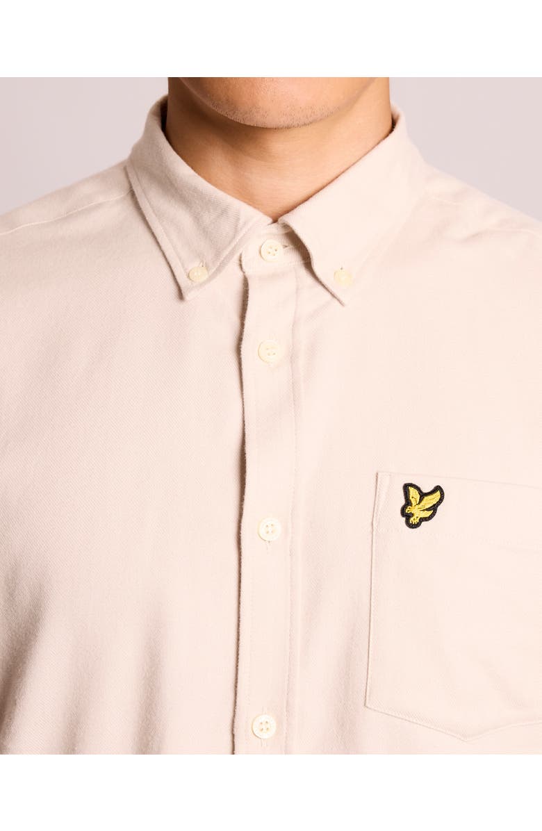 Lyle & Scott Long Sleeve Flannel Shirt, Alternate, color, Putty