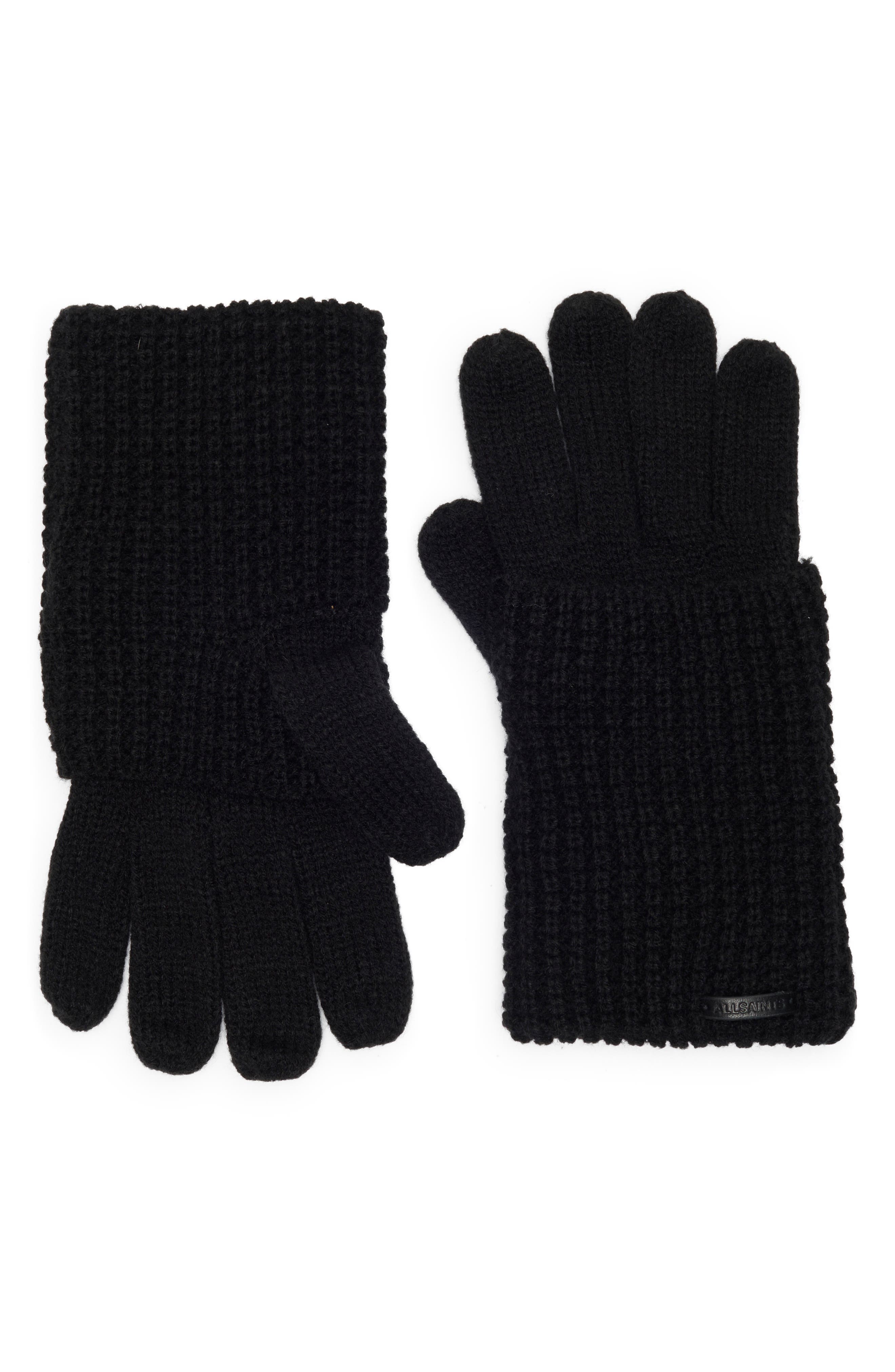 AllSaints Mixed Stitch Gloves
