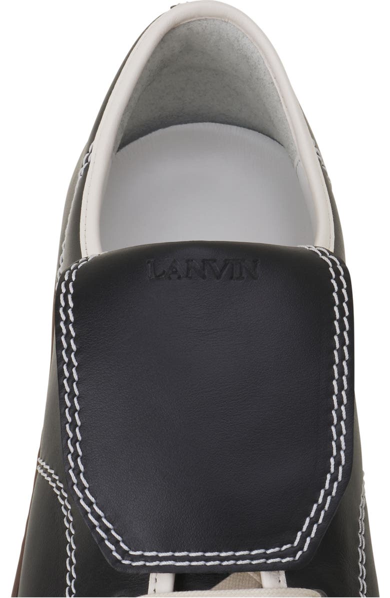 Lanvin Dbb1 Sneakers With Leather Tongue, Alternate, color, Noir/Blanc Cassé