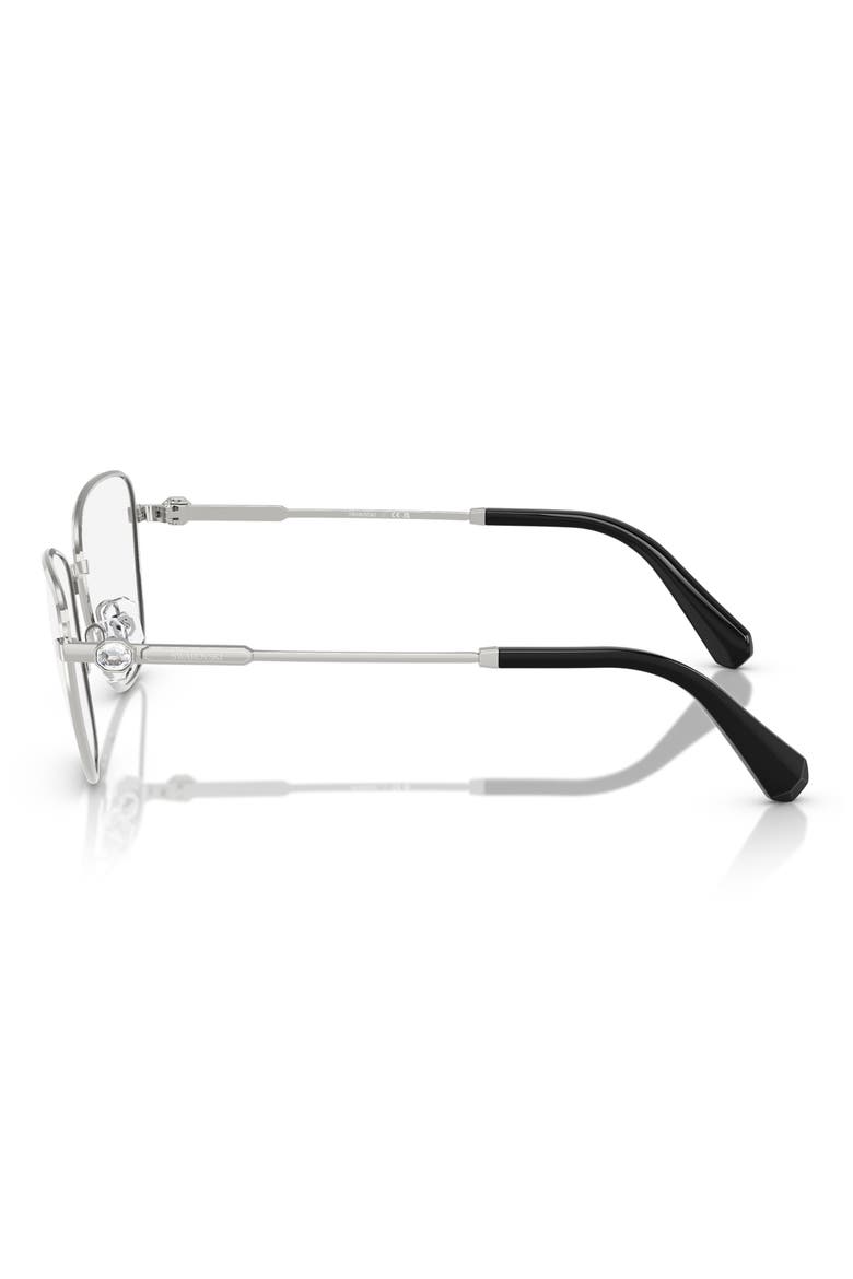 53mm Cat Eye Optical Glasses, Alternate, color, SILVER