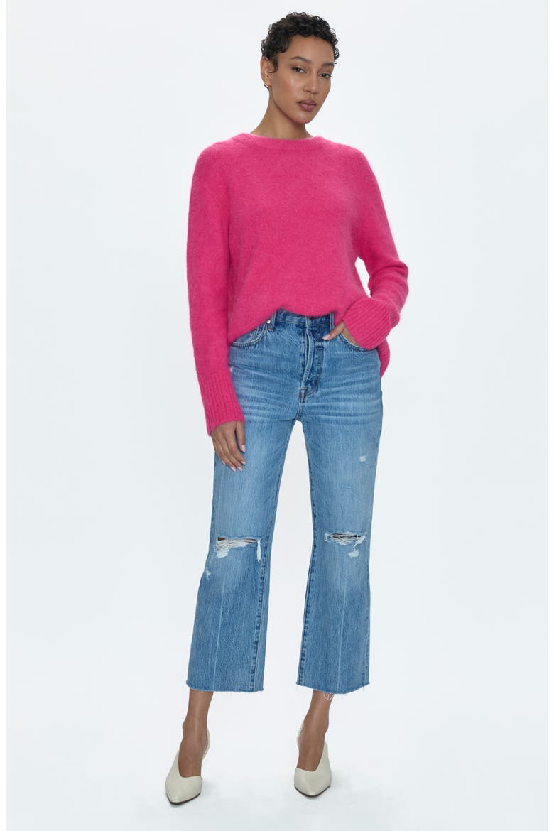 Cassie High Waist Crop Jeans, Alternate, color, BUSHWICK DISTRESSED