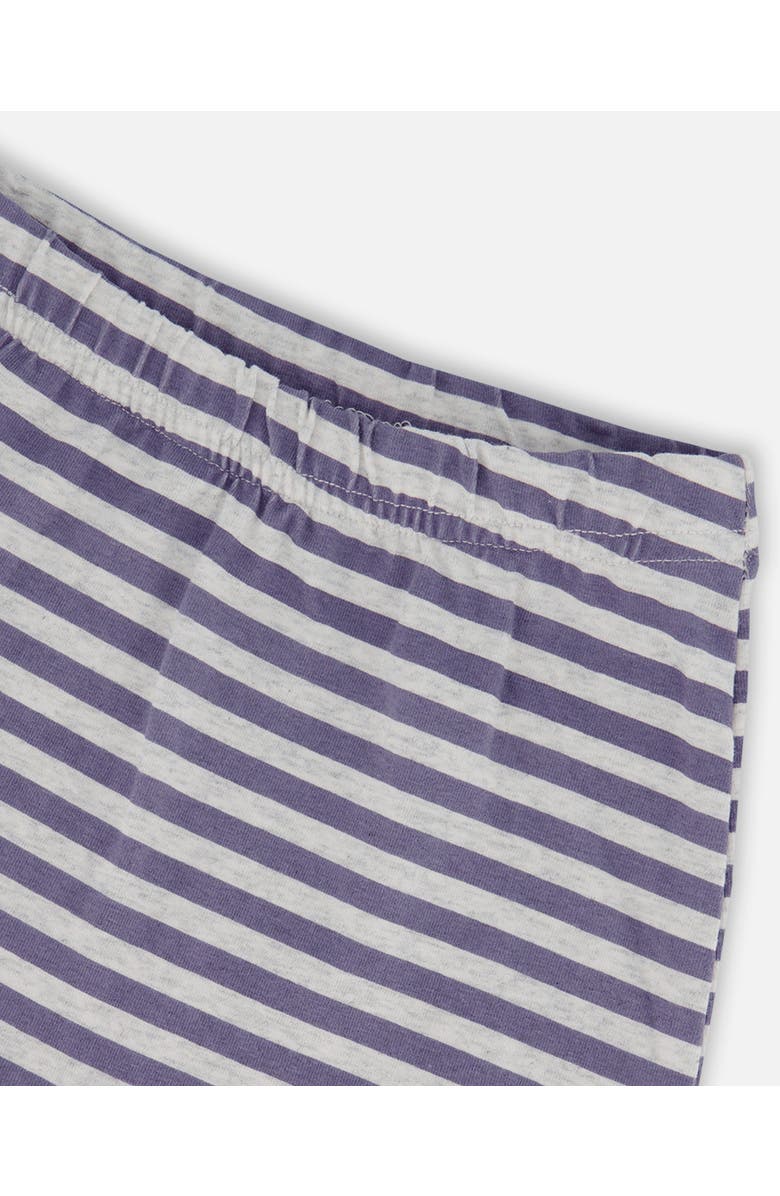 Deux par Deux Baby Boy's Organic Cotton Short Sleeve Top And Short Set Striped Navy, Alternate, color, Striped Navy