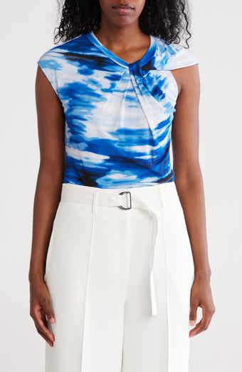 DKNY Twist Neck Knit Top