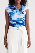 DKNY Twist Neck Knit Top