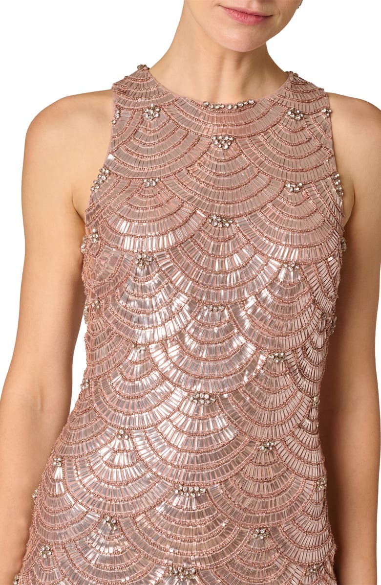 Aidan Mattox Beaded Sleeveless Midi Dress, Alternate, color,