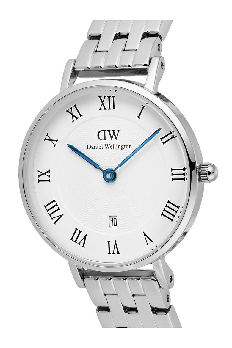 Petite Bracelet Watch, 28mm, Alternate, color, SILVER