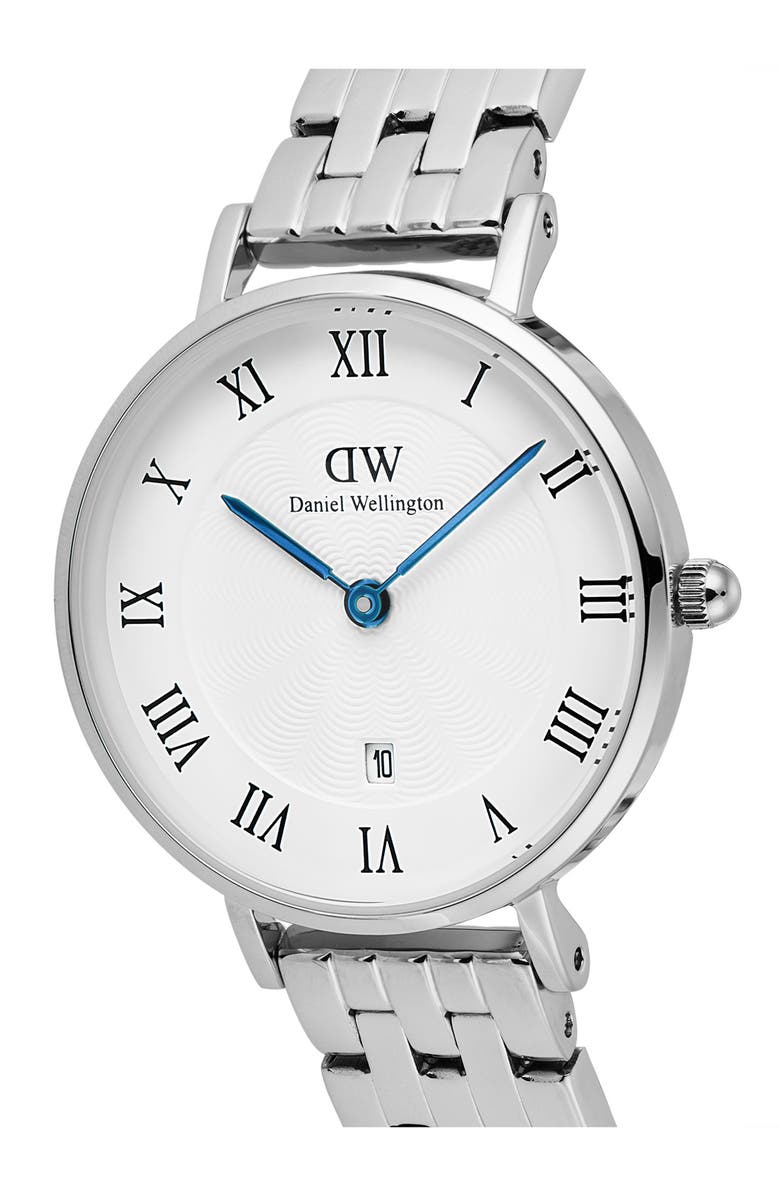 Daniel Wellington Petite Bracelet Watch, 28mm, Alternate, color, Silver