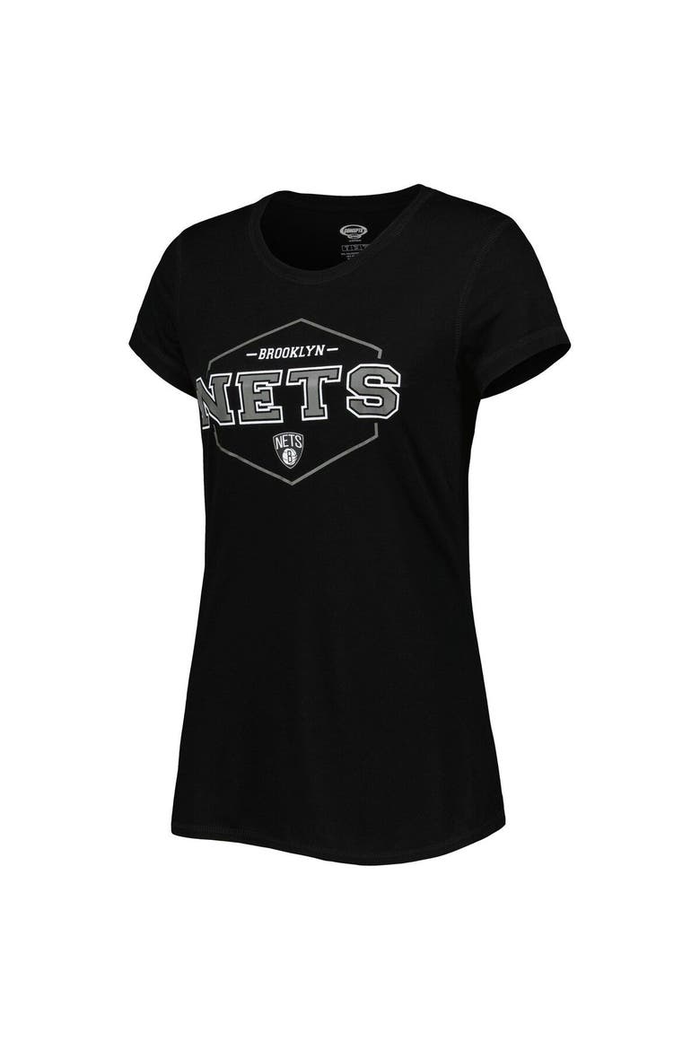 Women's Concepts Sport Black/Gray Brooklyn Nets Badge T-Shirt & Pajama Pants Sleep Set, Alternate, color, Black