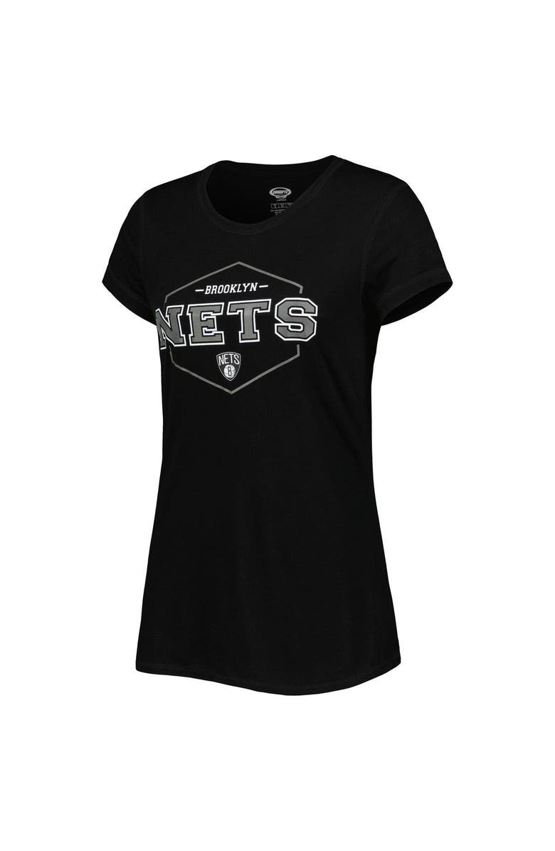 CONCEPTS SPORT Women's Concepts Sport Black/Gray Brooklyn Nets Badge T-Shirt & Pajama Pants Sleep Set, Alternate, color, Black