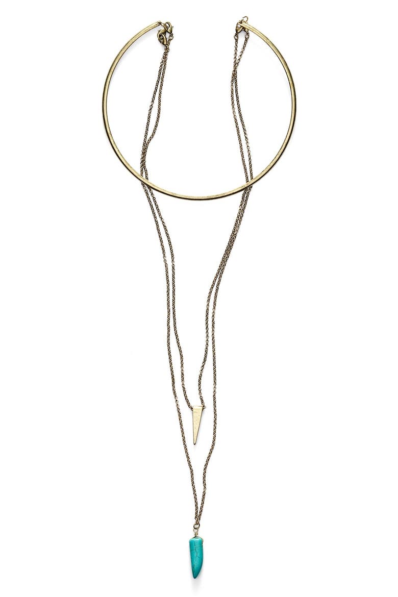 3-in-1 Choker Necklace, Alternate, color, GOLD