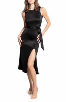 Dress the Population Karlie Sleeveless Body-Con Midi Cocktail Dress
