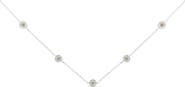 Haus of Brilliance Silver Diamond Station Necklace