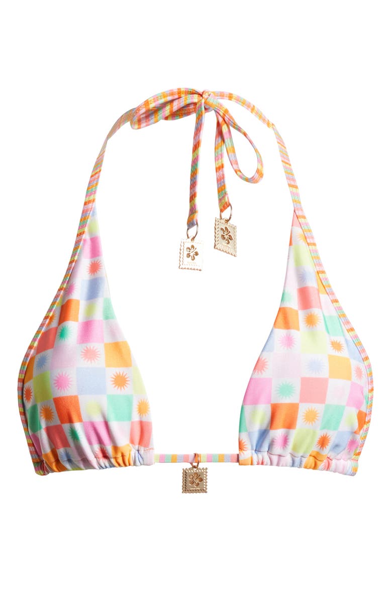 Kulani Kinis Bind Halter Bikini Top, Alternate, color, Sunshine Sorbet