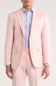 Tommy Hilfiger Two Button Notch Lapel Woven Linen Sport Coat