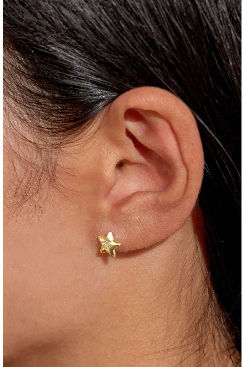 'Happy Holidays' Earring Bauble in Gold-Tone Plating, Alternate, color, Metallic Gold