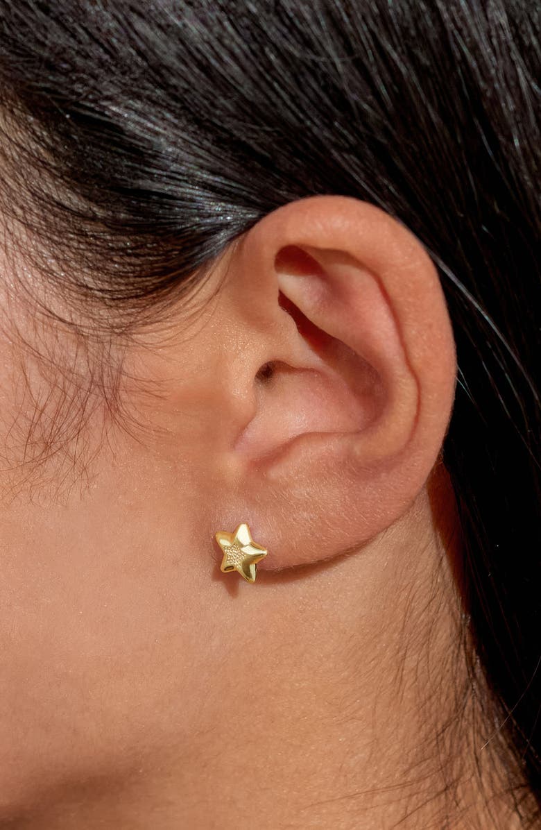 A Littles & Co 'Happy Holidays' Earring Bauble in Gold-Tone Plating, Alternate, color, Metallic Gold