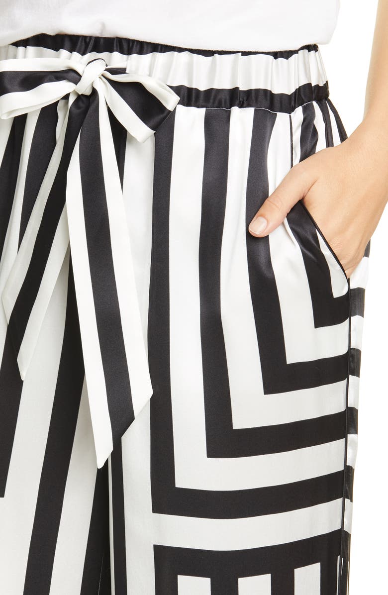 FRAME Mixed Stripe Silk PJ Pants, Alternate, color,