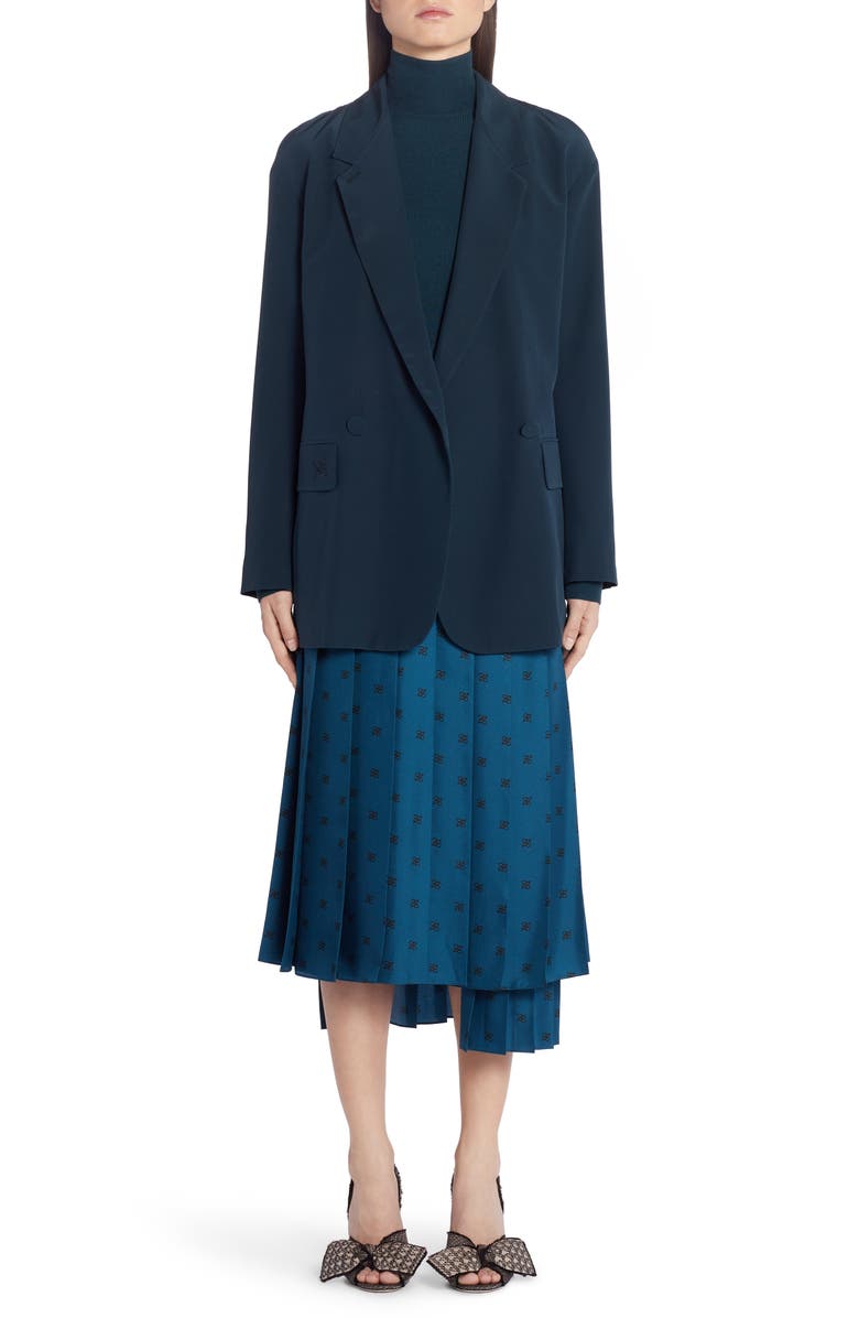 Fendi High Neck Rib Wool Blend Sweater, Alternate, color,