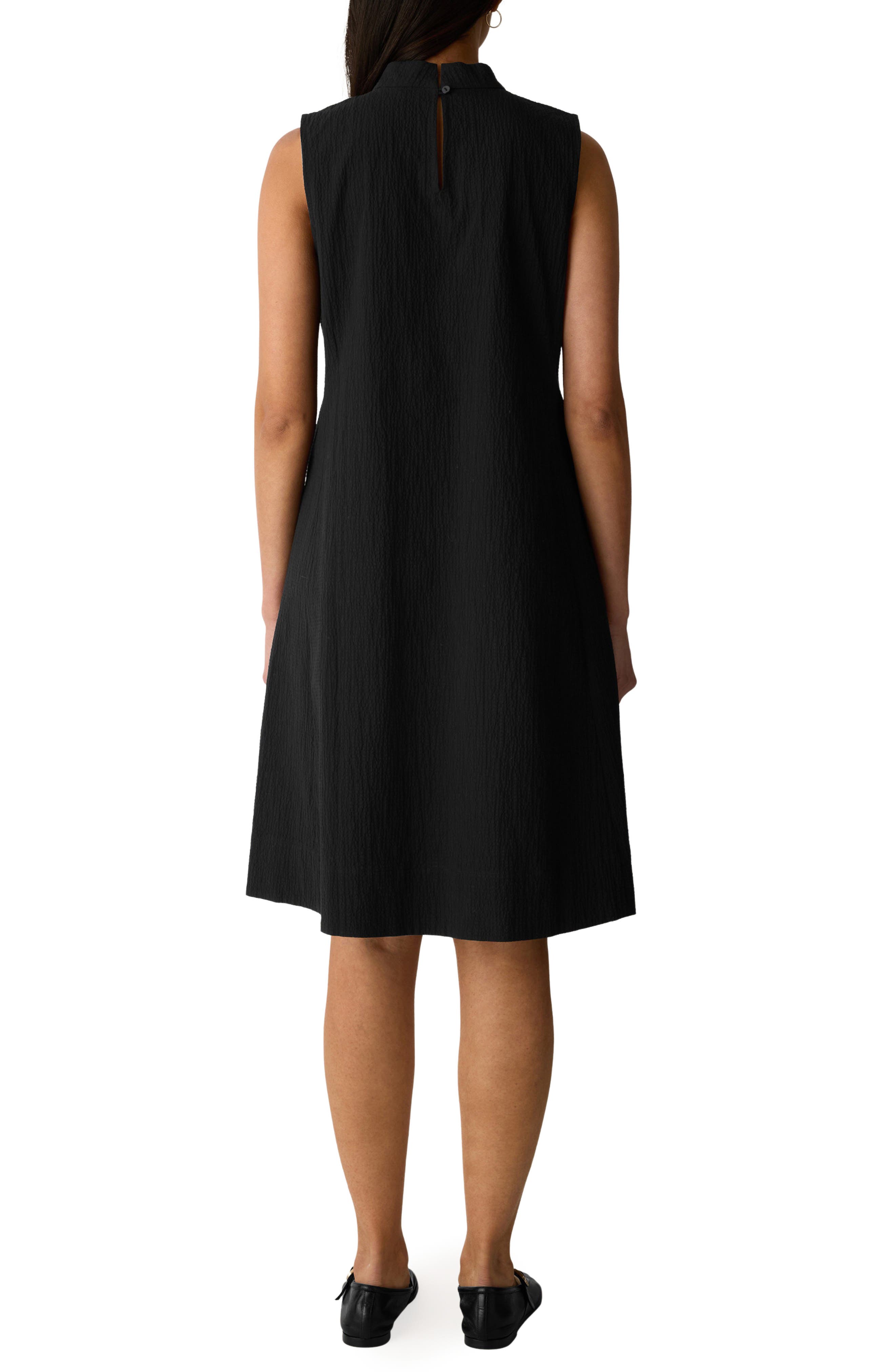 Eileen Fisher Mock Neck Sleeveless Dress (Women) | Nordstrom