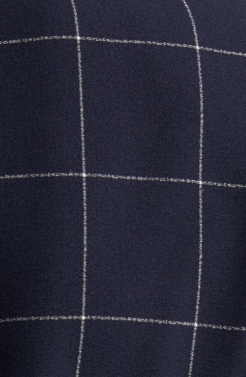Tahari Asl Windowpane Check Belted Blazer & Pants Set In Blue