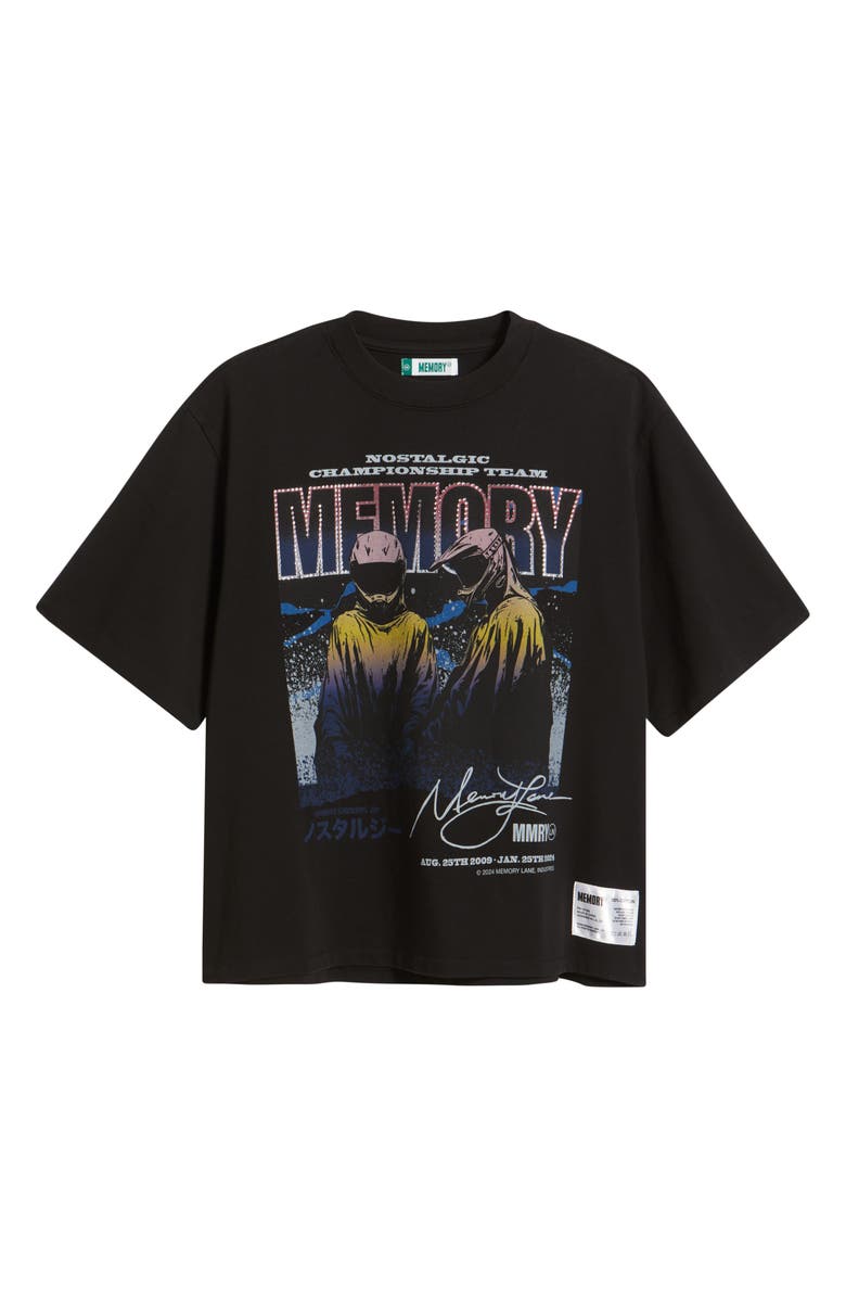 MEMORY LANE Oversize Crystal Embellished Nostalgic Champs Crop Graphic T-Shirt, Alternate, color, Vintage Black