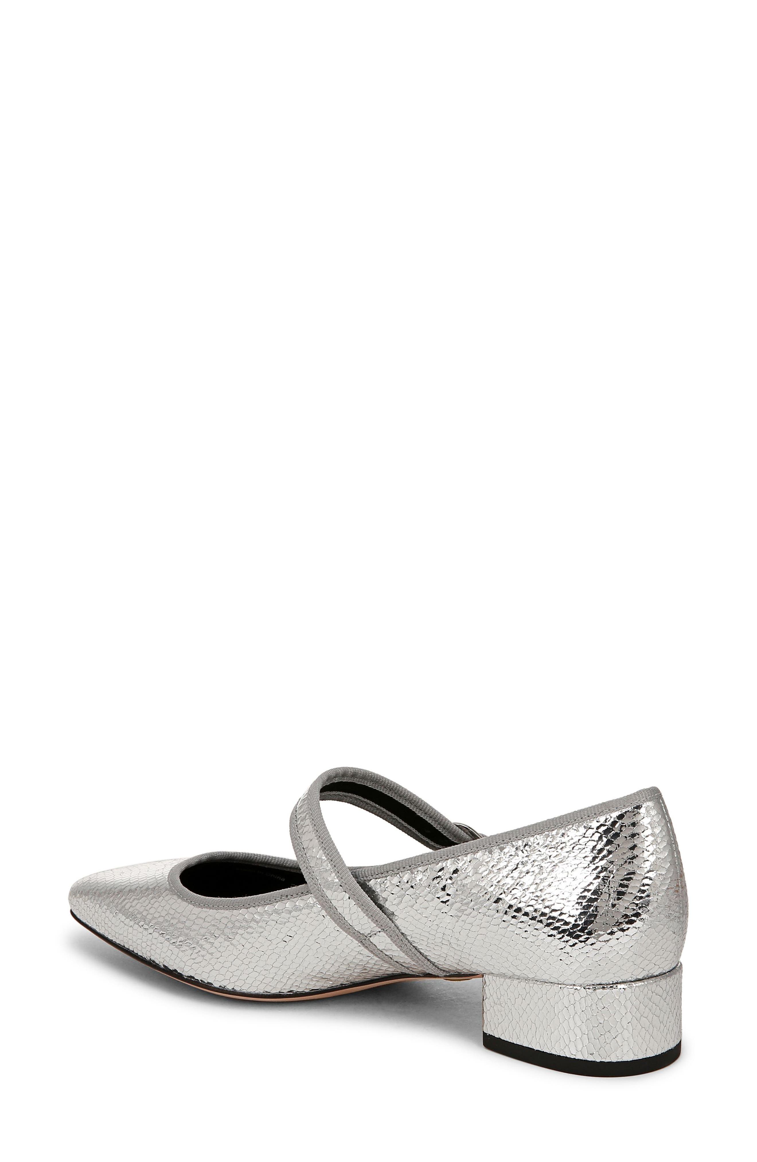 Veronica Beard Cade Mary Jane Pump, Alternate, color, Silver