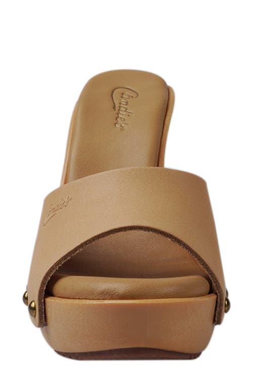 Candies Candie's Emiliana Platform Sandal In Natural Leather