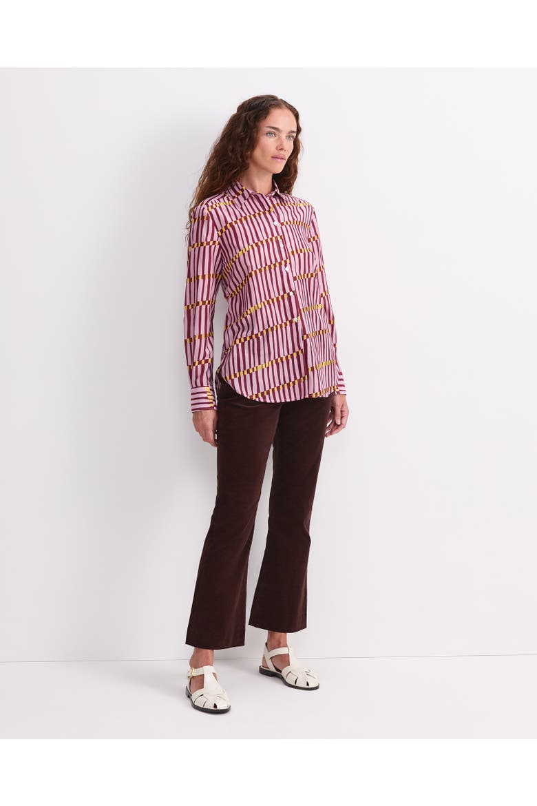 Rani Cotton Silk Printed Shirt, Alternate, color, Sunset