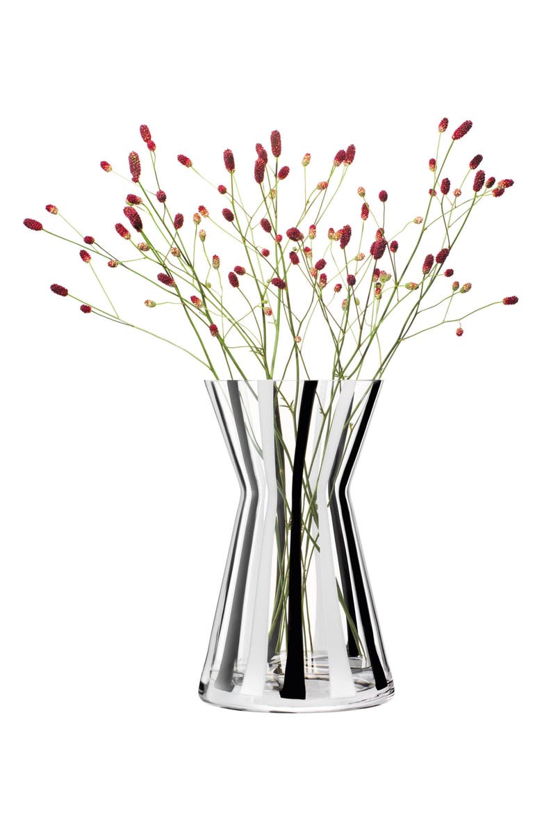 LSA Stripe 12.5-Inch Vase, Alternate, color, Black/ White