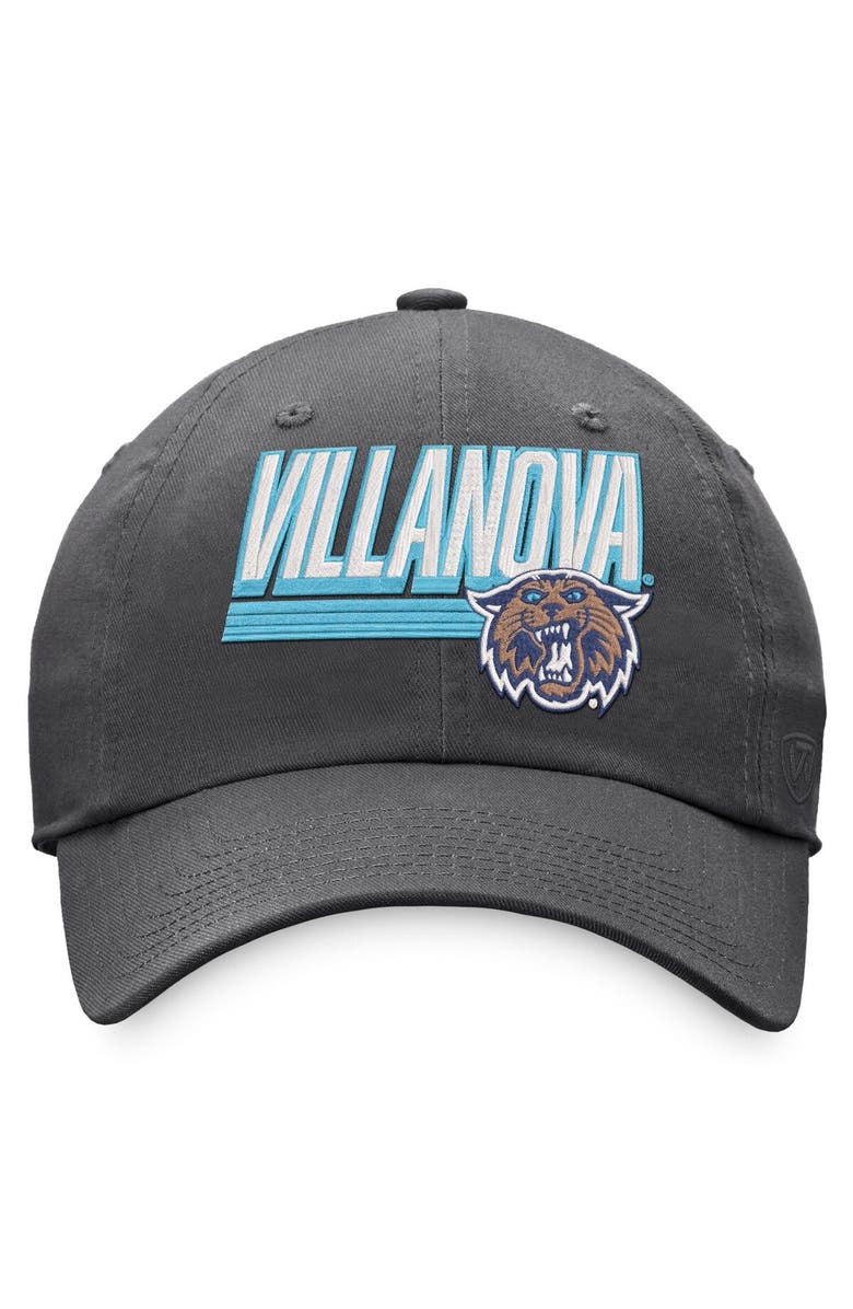 TOP OF THE WORLD Men's Top of the World Charcoal Villanova Wildcats Slice Adjustable Hat, Alternate, color, Charcoal