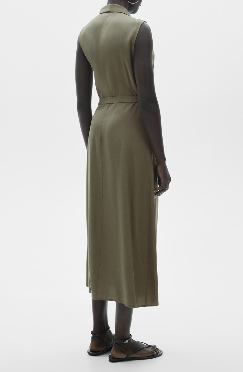 MANGO Sleeveless Wrap Dress, Alternate, color,