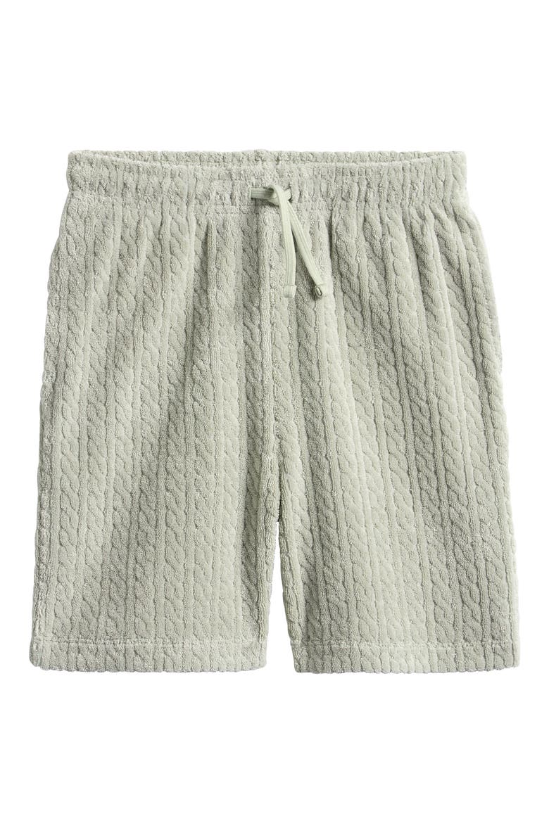 Kids' Tide Cable French Terry Shorts, Main, color, SAGE
