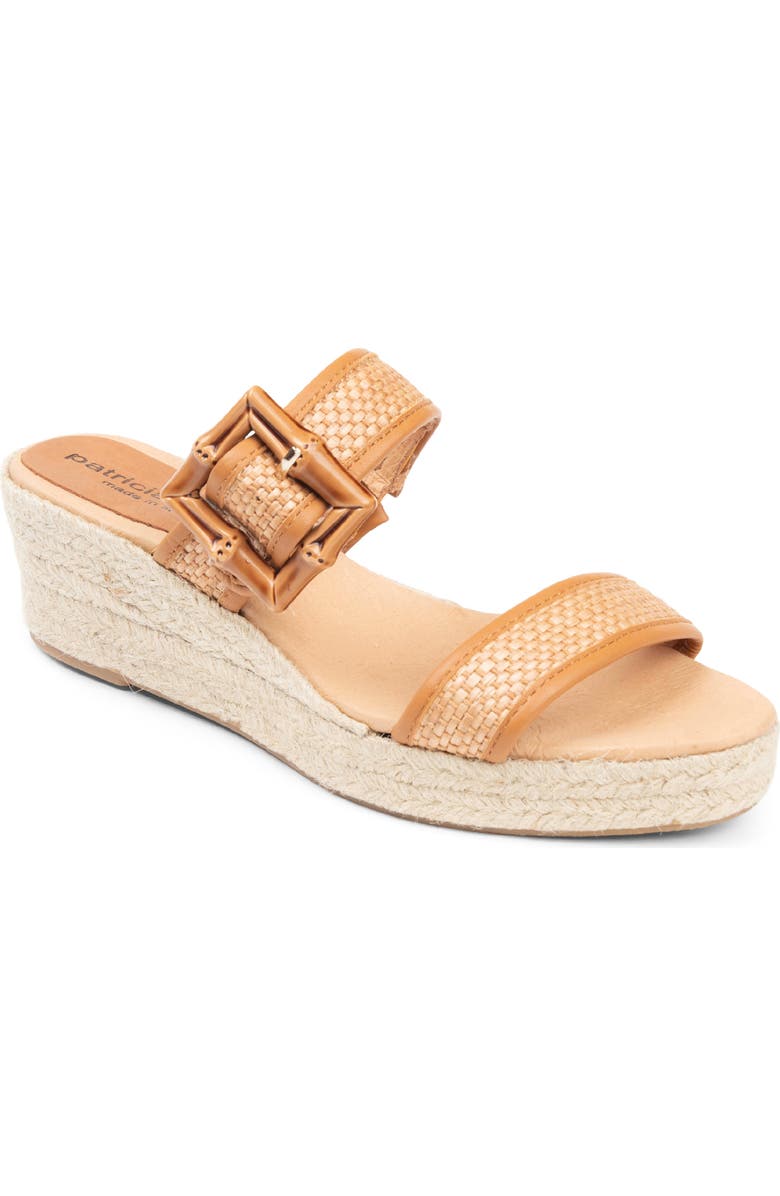 patricia green Soleil Bamboo Buckle Espadrille Wedge Sandal, Main, color,