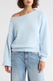 Abound Eyelash Knit Off-the-Shoulder Sweater