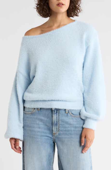 Abound Eyelash Knit Off-the-Shoulder Sweater