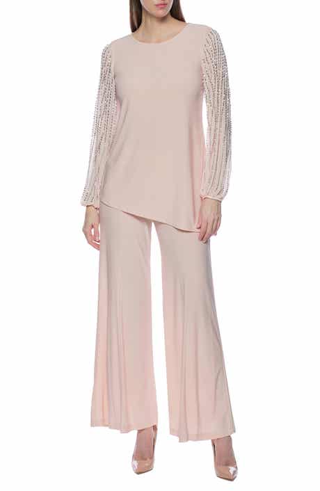 Marina Beaded Sleeve 2-Piece Pant Set