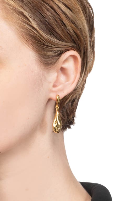 Alexis Bittar Brut Teardrop Earrings In Gold