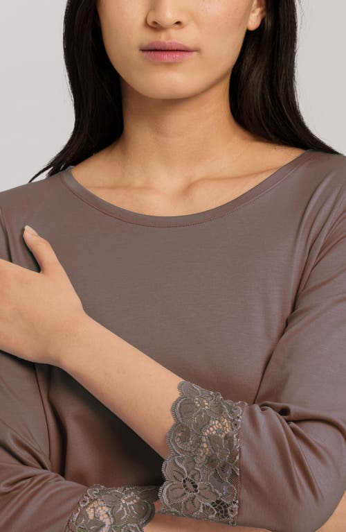 HANRO HANRO MOMENTS LACE TRIM CROP PAJAMAS