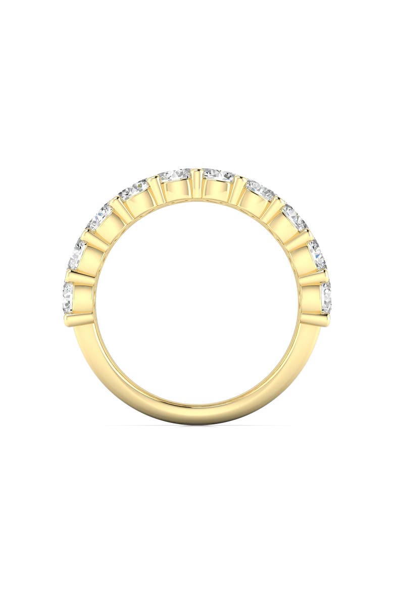 Jumbo Three Row Half Cigar Band Lab Diamond Ring in 14K Gold, Alternate, color, Yellow Gold