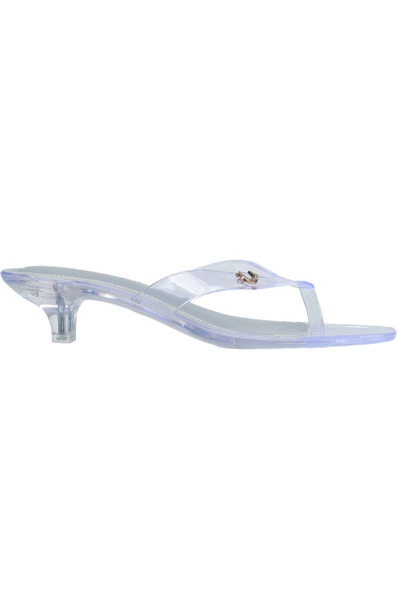 True Religion Jelly Thong Strap Heel, Alternate, color, Clear