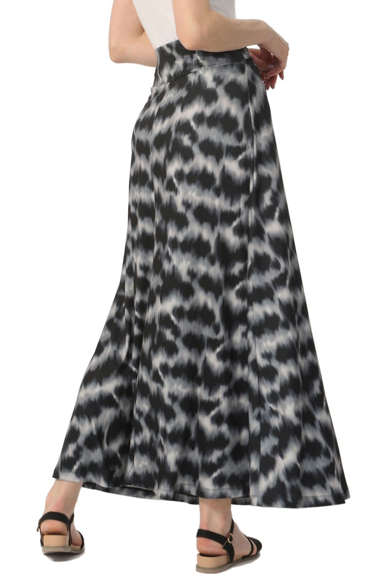 Women's Belted Maxi Skirt, Alternate, color, Black Gray