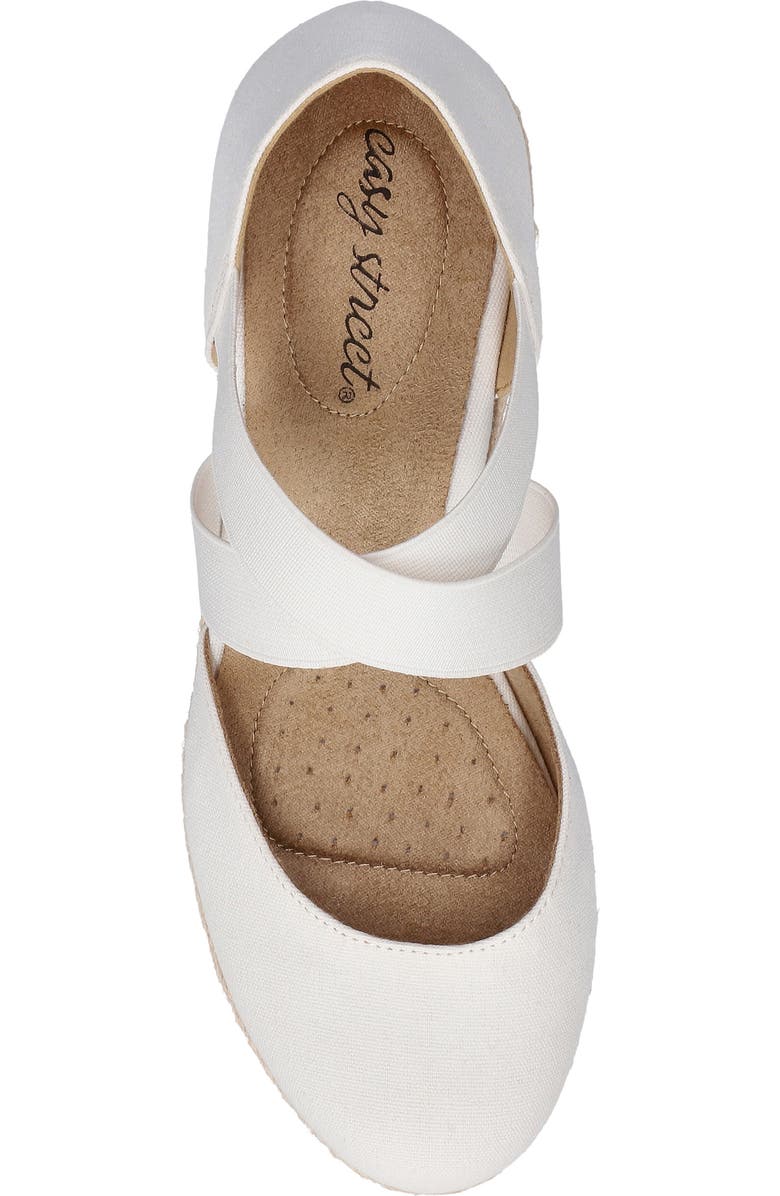 EASY STREET Pari Espadrille Platform Wedge, Alternate, color, White Canvas