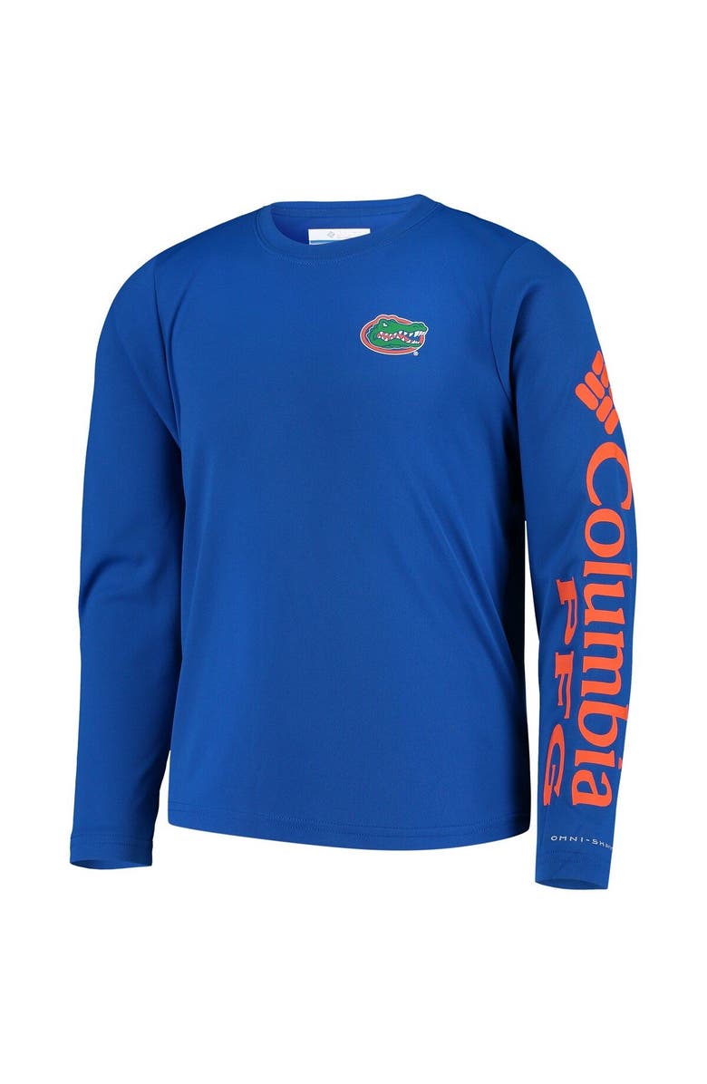 Columbia Youth Royal Florida Gators PFG Terminal Tackle Long Sleeve Omni-Shade T-Shirt, Alternate, color, Royal